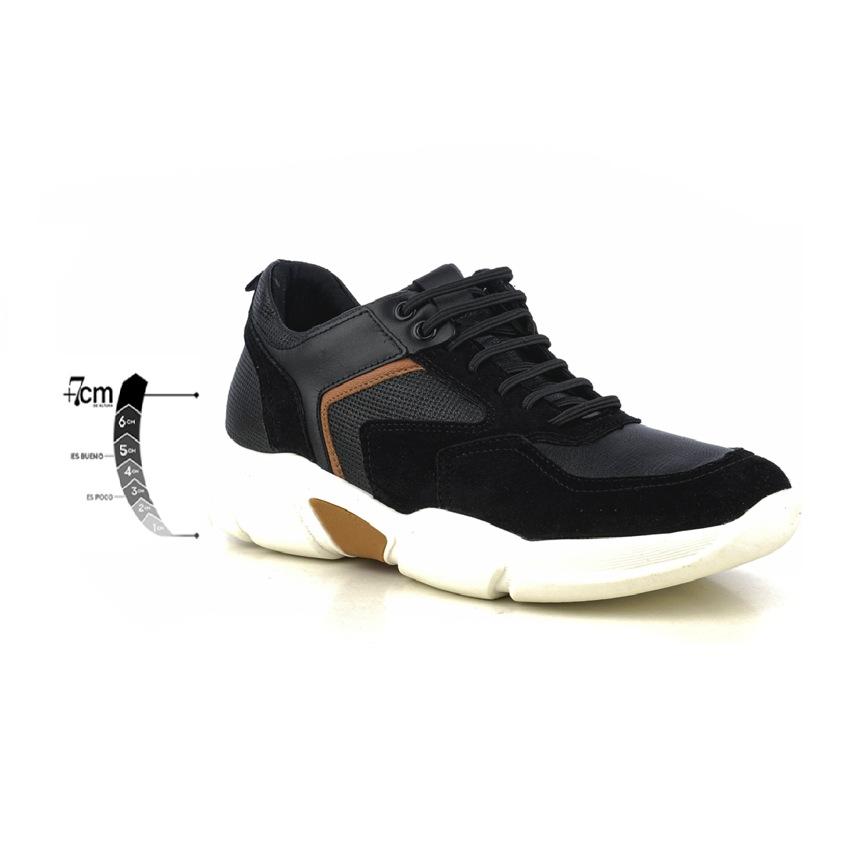 Max Denegri Mëxico - Tenis Casuales Negro +7cm de Altura para hombre Grove