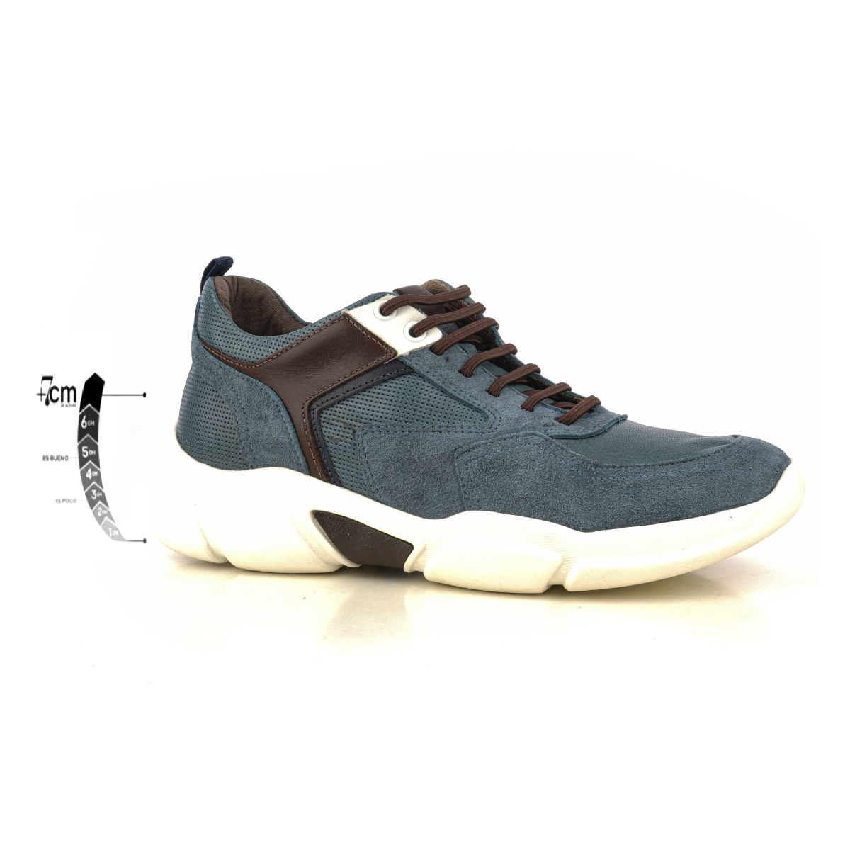 Max Denegri Mëxico - Tenis Casuales Celeste +7cm de Altura para hombre Grove