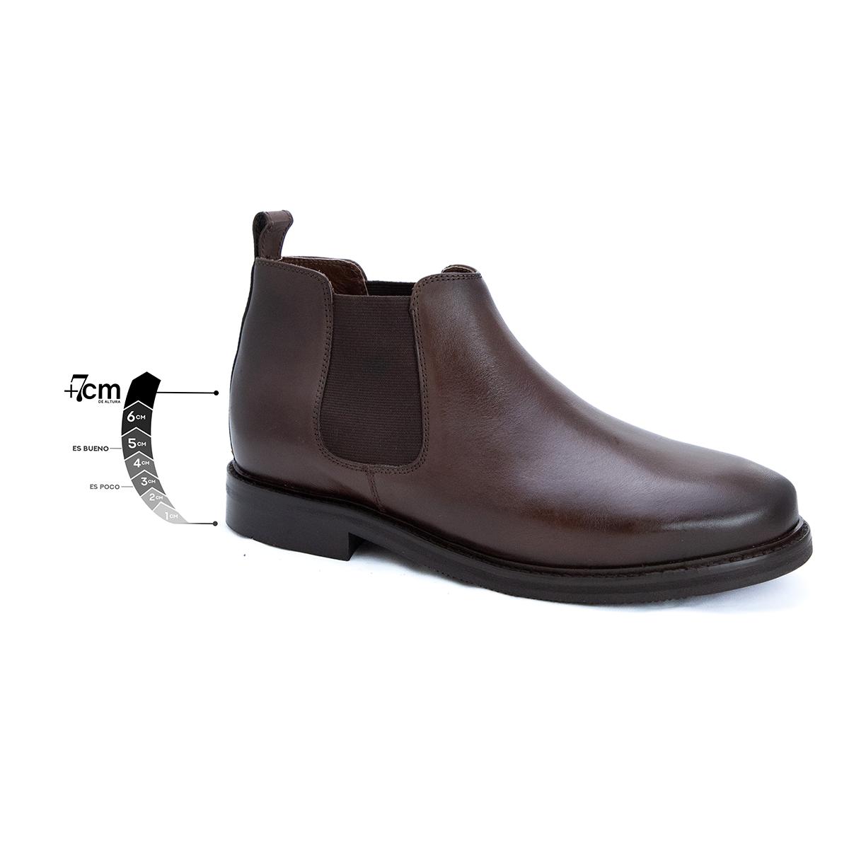 Max Denegri Mëxico - Botas Chelsea Café para hombre +7cm de Altura Tucson
