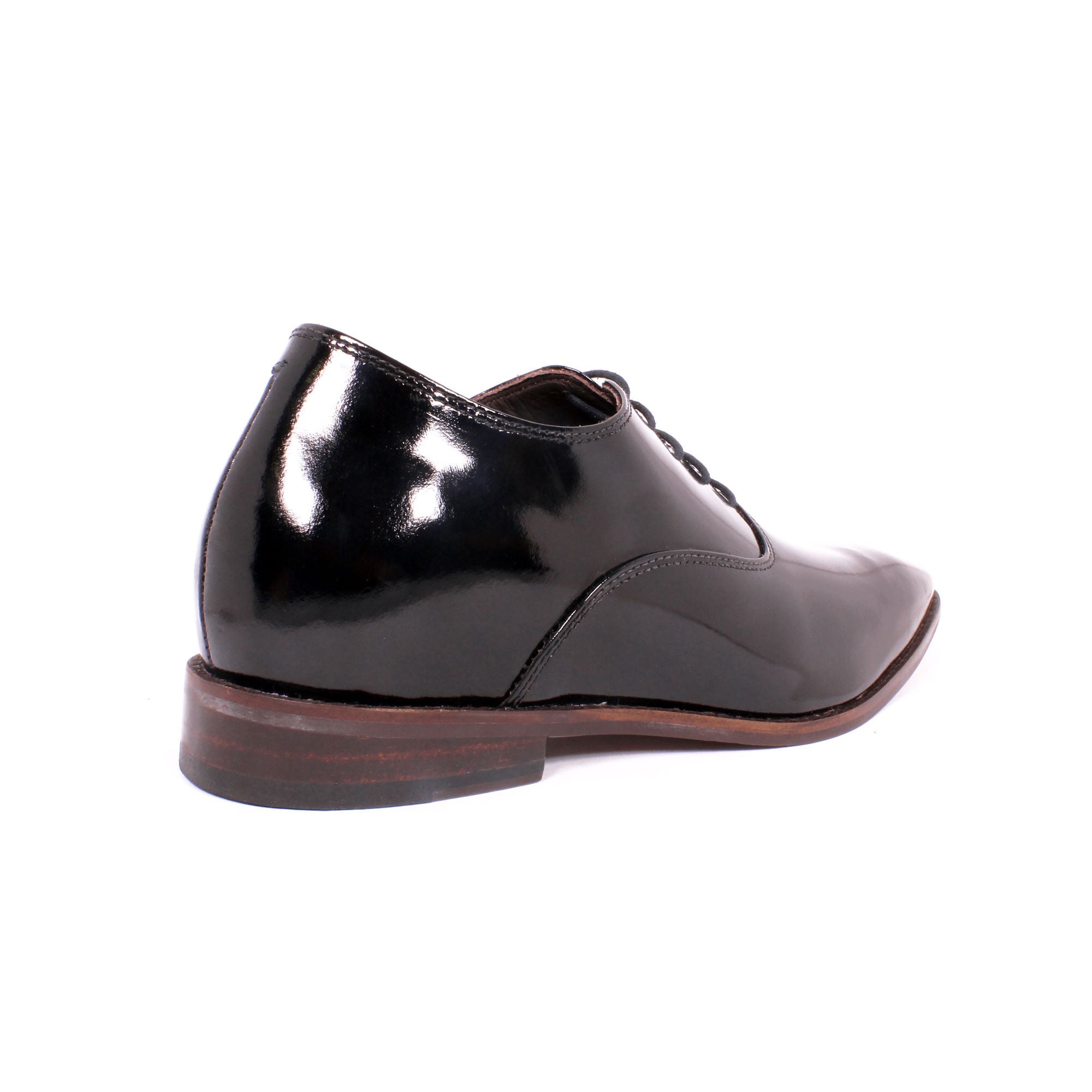 Max Denegri Mëxico - Zapatos de vestir para hombre Oxford Charol Negro 7cms de Altura Elegant