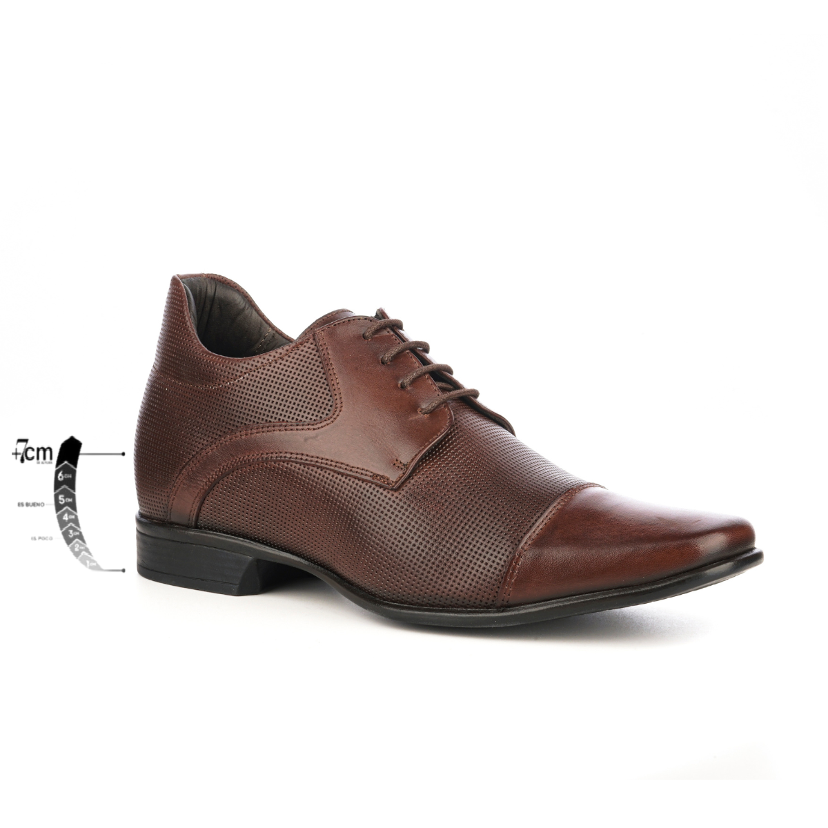 Max Denegri Mëxico - Zapatos de Vestir para hombre derby Café 7cms de Altura London