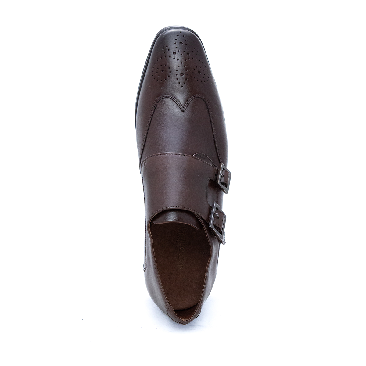 Max Denegri Mëxico - Zapatos de Vestir para hombre Monk Stap Café 7cms de Altura Cambridge