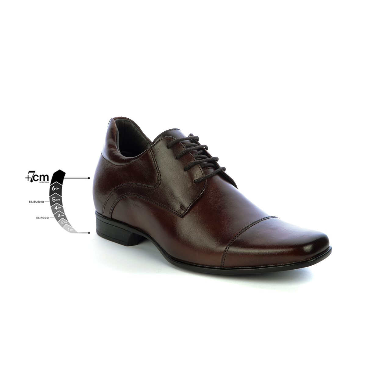 Max Denegri Mëxico - Zapatos de Vestir para hombre derby Café 7cms de Altura Manhattan