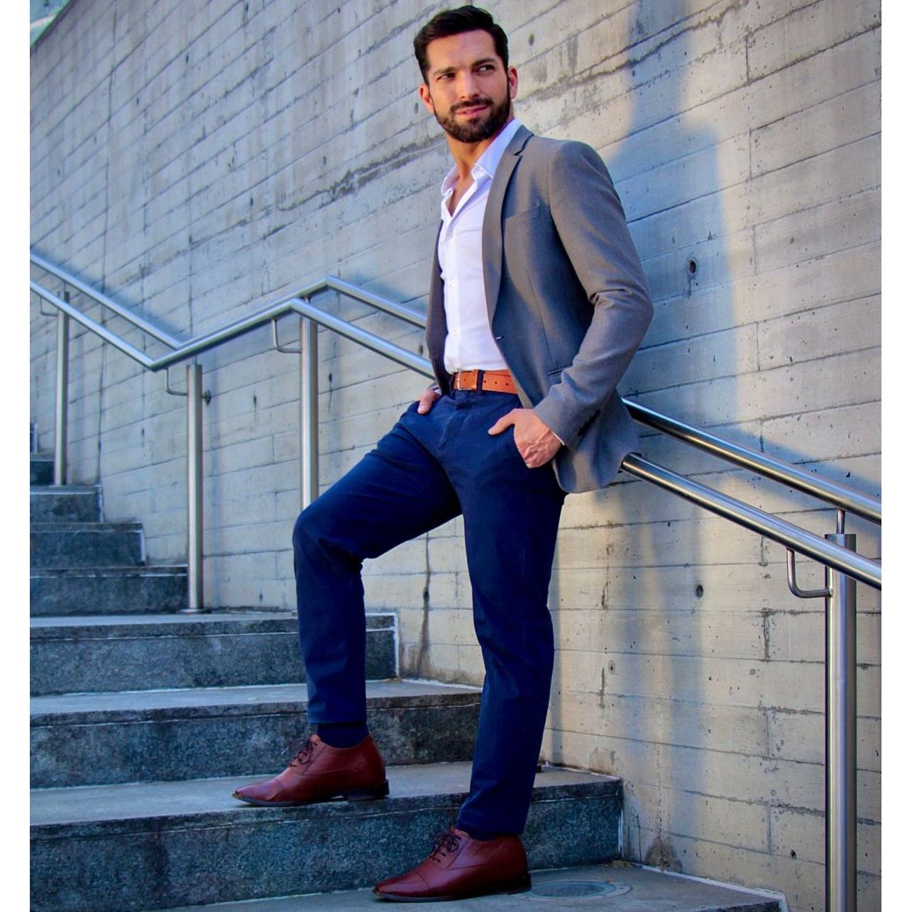 Max Denegri Mëxico - Zapatos de Vestir para hombre Whole Cut Café 7cms de altura Lawrence