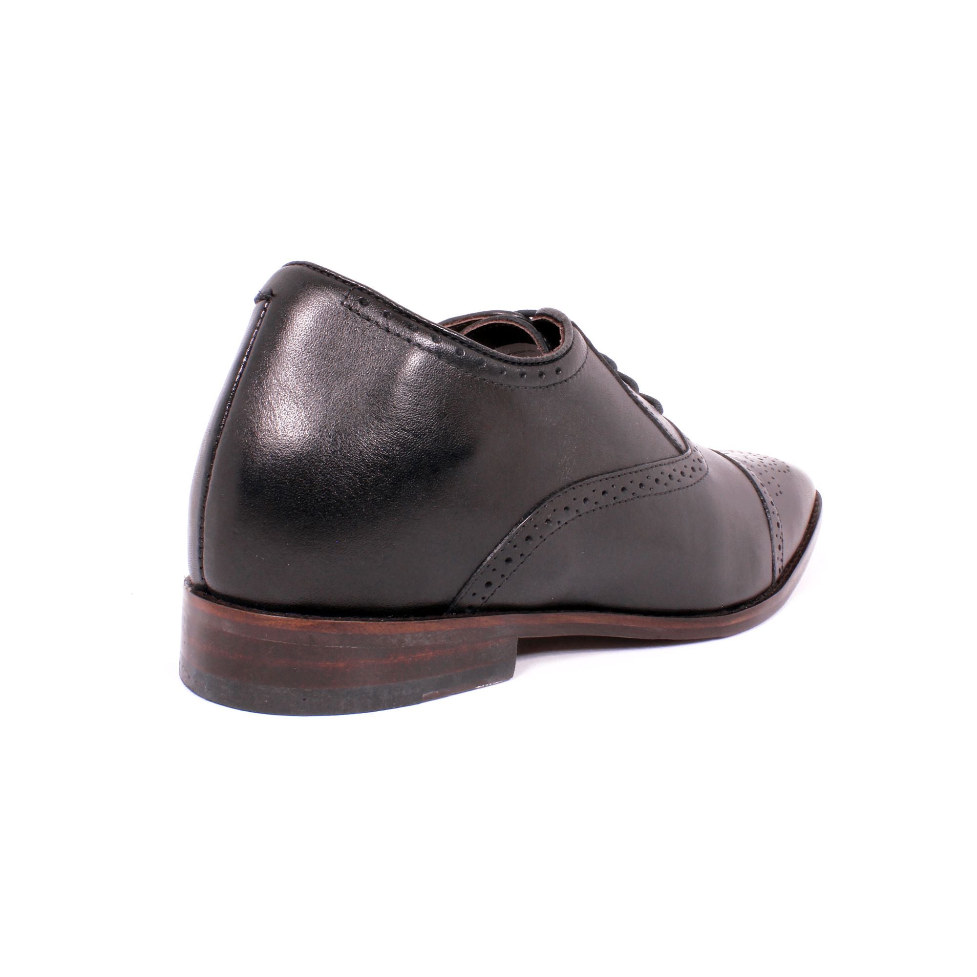 Max Denegri Mëxico - Zapatos de vestir para hombre Oxford Negro 7cms de altura British