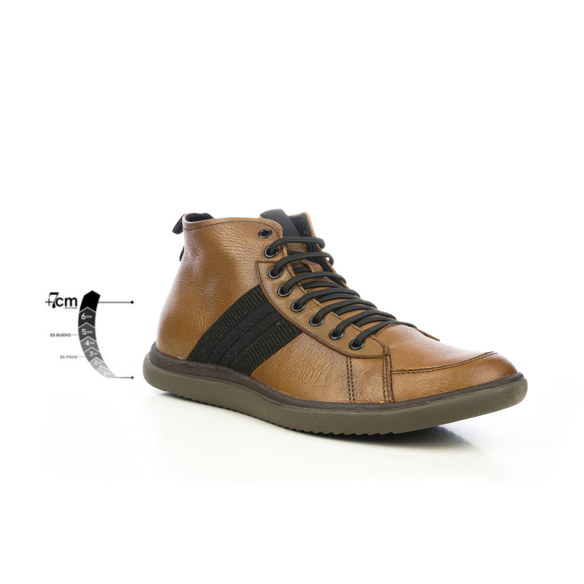 Max Denegri Mëxico - Botas Casuales Camel +7cm de Altura para hombre Upper