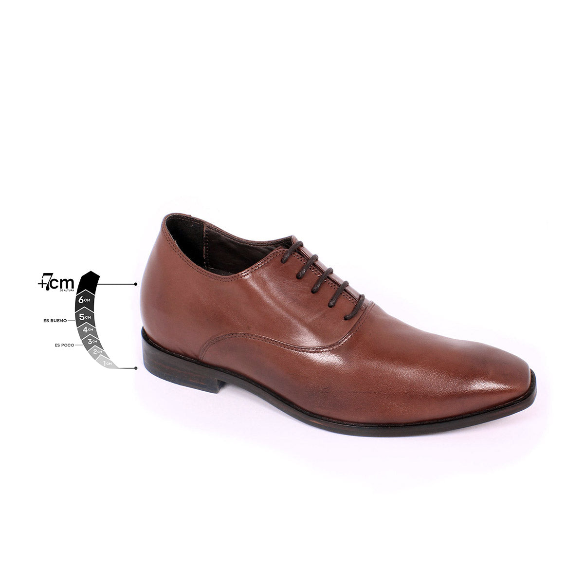 Max Denegri Mëxico - Zapatos de vestir para hombre Oxford Café 7cms de altura Elegant