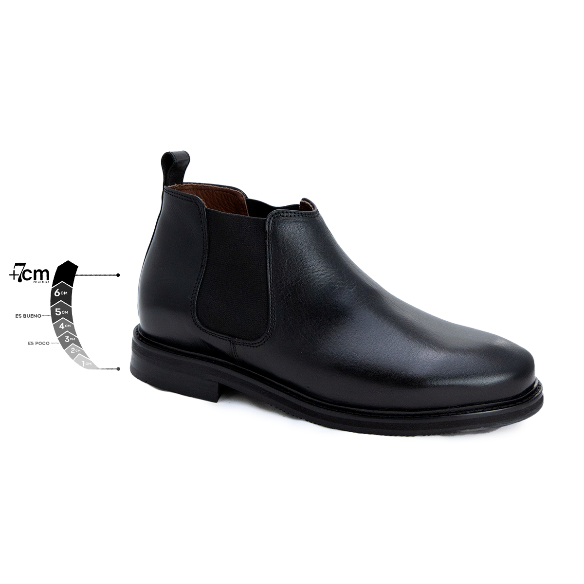 Max Denegri Mëxico - Botines Chelsea Negros para hombre+7cm de Altura Tucson