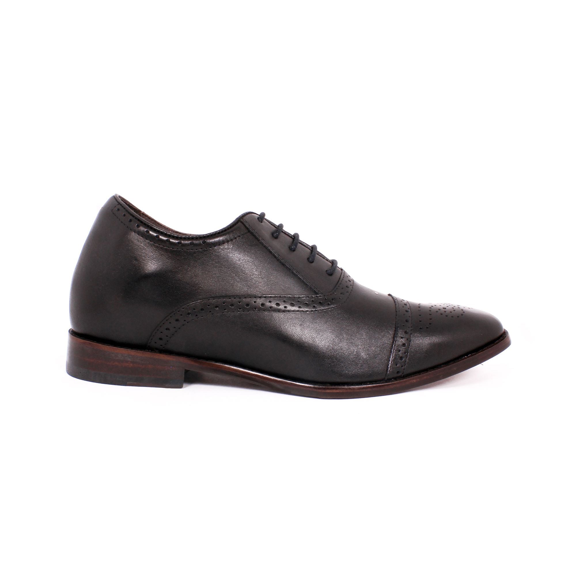 Max Denegri Mëxico - Zapatos de vestir para hombre Oxford Negro 7cms de altura British