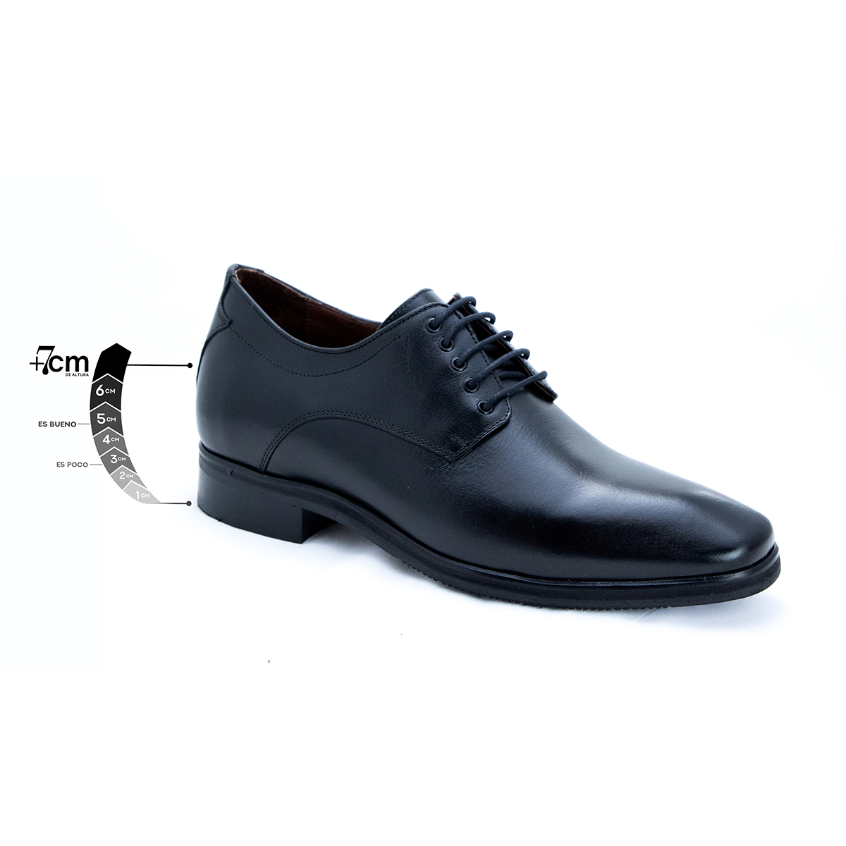 Max Denegri Mëxico - Zapatos de Vestir para hombre derby Negro 7cms de Altura Bristol